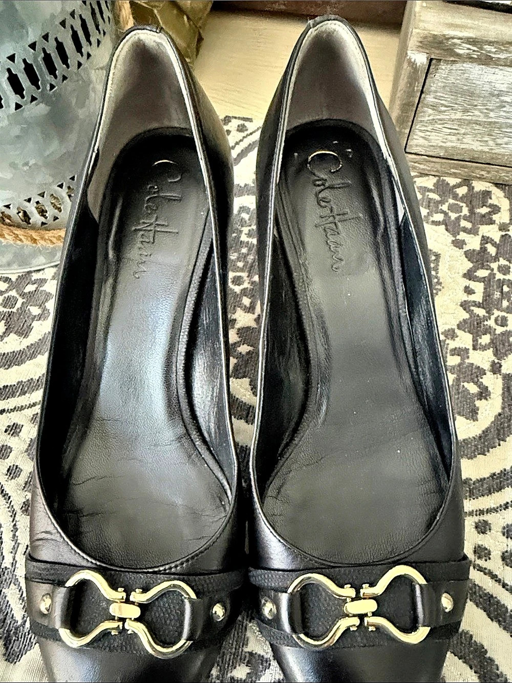 Cole Haan Nile Air Buckle Pumps in Black US 8 B